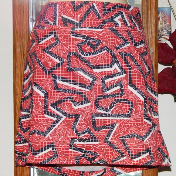 NWT $80 SPORT HALEY Red Print Skort L 16 - Picture 1 of 4
